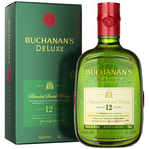 ウイスキー BUCHANAN'S De Luxe Scotch Whisky 25 0.25 Buchanan's De Luxe 12-Yr Scotch Whisky - Sal's Beverage