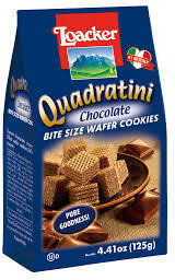 Loacker Quadratini Chocolate Wafer Cookies