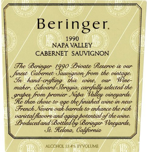 Beringer Cabernet Private Reserve
