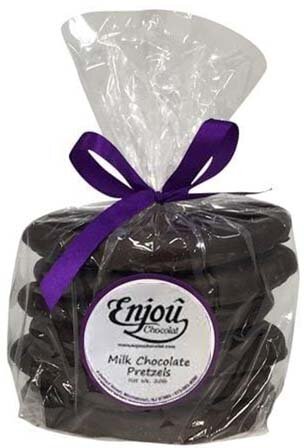 ENJOU MILK CHOCOLATE COVERED PRETZELS 4.48OZ