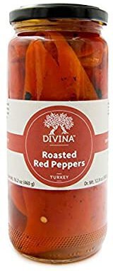 DIVINA ROASTED RED PEPPERS WITH GARLIC 16.2OZ