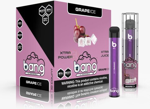 Bang Xl GRAPE ICE Disposable Vape  600 Puffs 6%