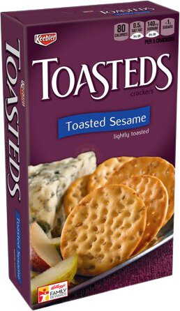 Keebler Toasteds Lightly Toasted Crackers Buttercrisp