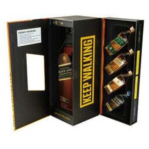 Johnnie Walker Black 750ml. Gift Voice Recorder W Green Label Gold