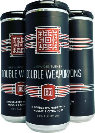 Brew Gentlemen Double Weapons NE Hazy Imperial IPA 12oz Cans