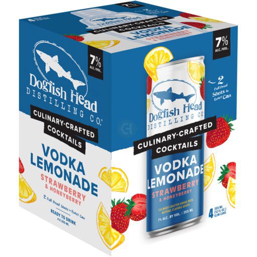 Dogfish Head Cocktails Strawberry & Honeyberry Vodka Lemonade RTD
