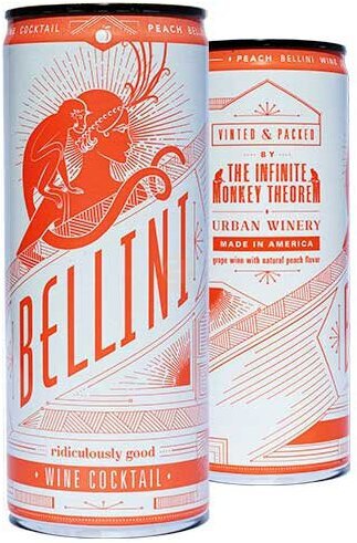 Infinite Monkey Theorem Peach Bellini 250ML - Twin Liquors