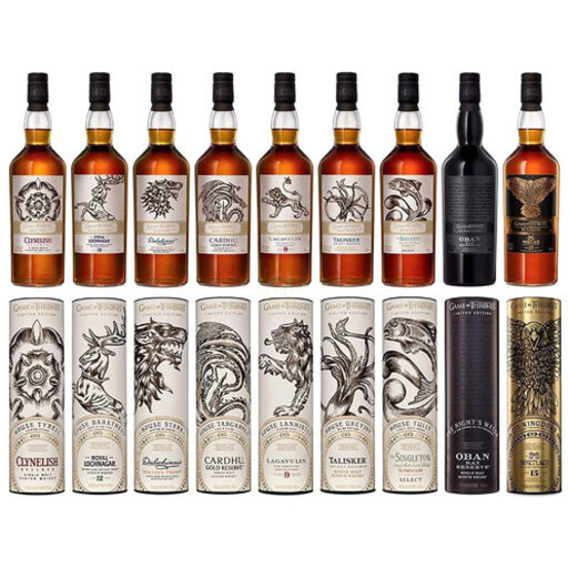 Game of Thrones 'Complete Collection Set' Single Malt Scotch