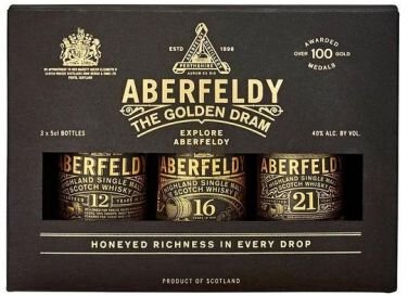 Aberfeldy Golden Dram Single Malt Scotch Trio Pack