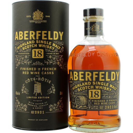 Aberfeldy 18 Years Old Single Malt Scotch Finished In French Red