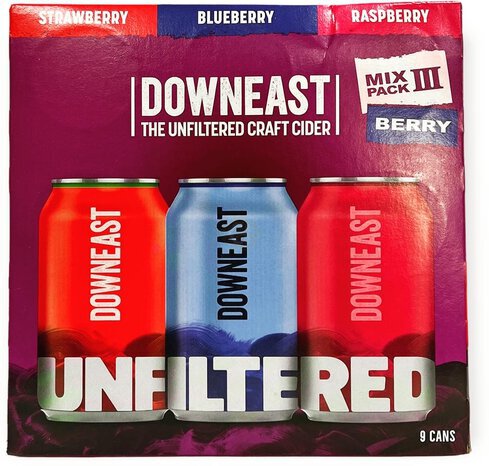 Downeast Unfiltered Hard Cider Variety 12oz Cans