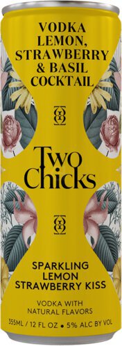 Two Chicks Sparkling Lemon Strawberry Kiss