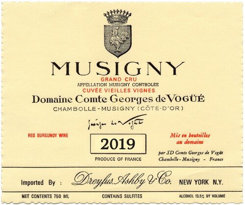Comte De Vogue Musigny VV 2018