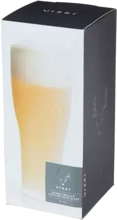 Viski Glacier Double Walled Chilling Beer Glass