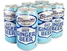Barritts Diet Ginger Beer 6pk Cans