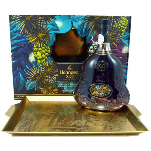 Hennessy XO Limited Edition by Julien Colombier W/ Metal Gold Tray