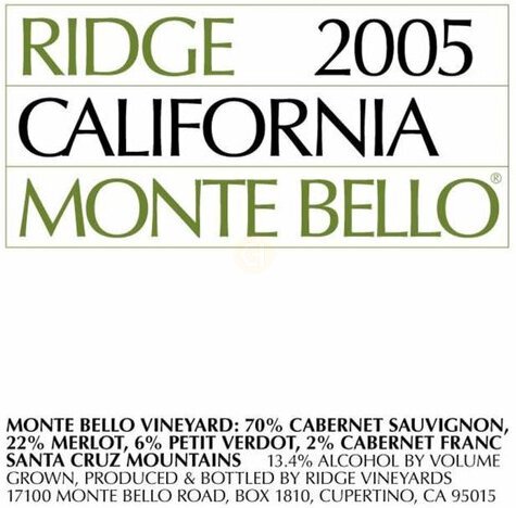 Ridge Monte Bello