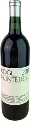 Ridge Vineyards Monte Bello Santa Cruz Mountains 2011