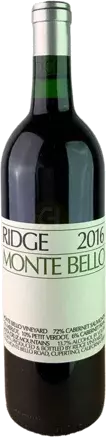 Ridge Vineyards Monte Bello Santa Cruz Mountains 2016