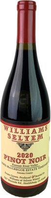 Williams Selyem Lewis MacGregor Estate Vineyard Pinot Noir 2020