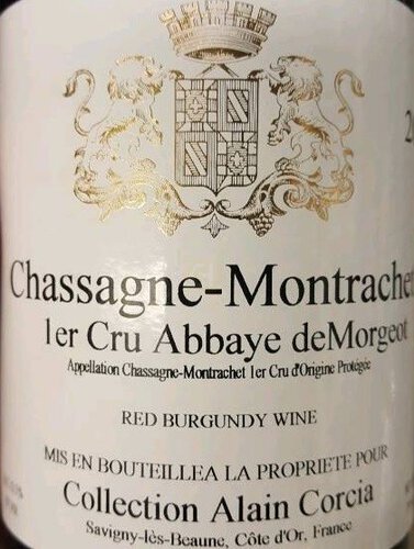 Alain Corcia Chassagne Montrachet Premier Cru Abbaye Morgeot