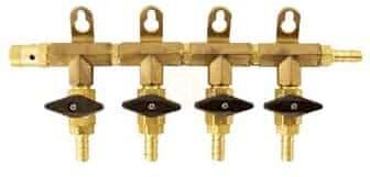 4 Way Gas Manifold Split