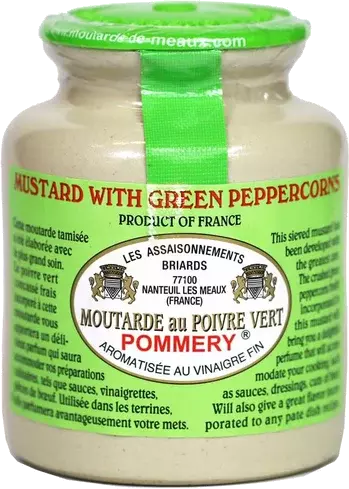 POMMERY MUSTARD W/GREEN PEPPERCORNS 90Z