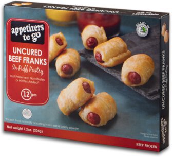 A2G UNCURED BEEF FRANKS IN PUFF PASTRY 12 PIECE 7.2OZ