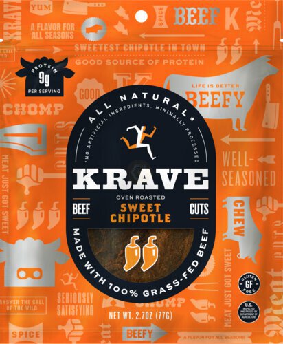 Krave Sweet Chipotle Beef Jerky Bag