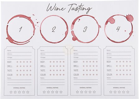 Sb Tasting Placemat