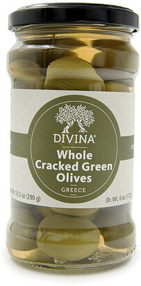 Divina Cracked Green Olives 10.2oz