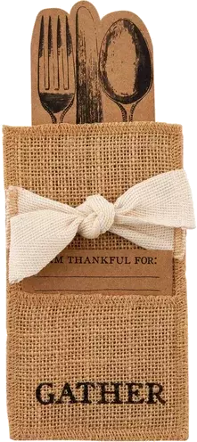 Thankful Silverware Pouch Set