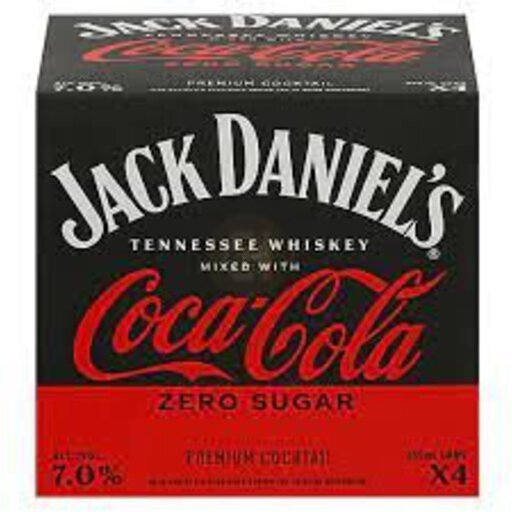 Jack Daniel's And Coca Cola Zero Sugar RTD Cocktail Cans - Frugal