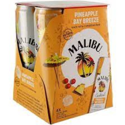 Malibu Pineapple Bay Breeze RTD Cocktail Cans - Spirits Unlimited