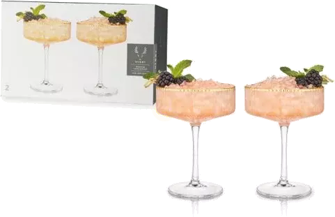 Viski Meridian Coupe Glasses Set Of 2