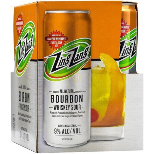 Zing Zang RTD Bourbon Whiskey Sour Cocktail 4pk - Worldwide Wine