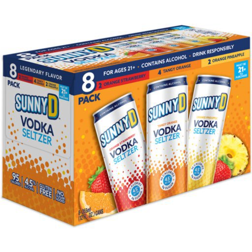 Sunny D Vodka Seltzer Variety 12OZ Ryann's Wines Spirits East