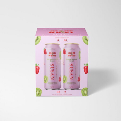 Mom Water Susan Strawberry Kiwi Vodka Water RTD Cocktail Cans