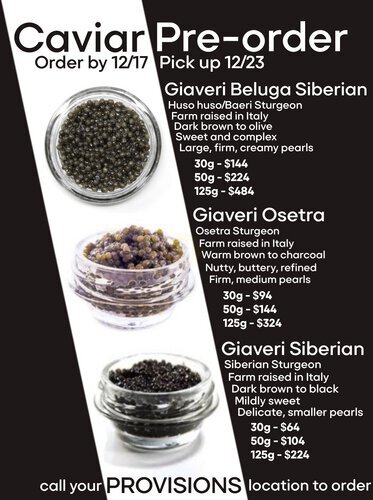 Pre Order 30g Royal Snake River White Sturgeon Caviar