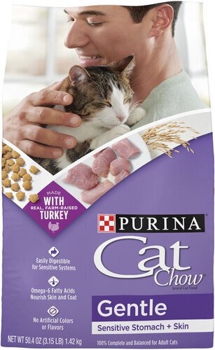 Purina Cat Chow Gentle Dry Cat Food, Sensitive Stomach + Skin