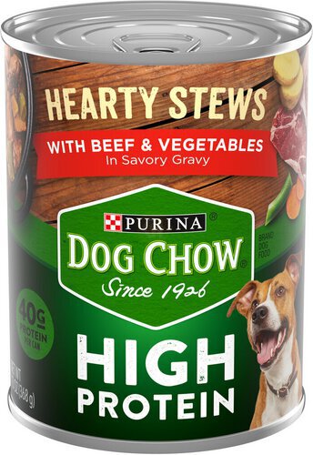 Purina Dog Chow High Protein, Gravy Wet Dog Food, High Protein Hearty Stews With Real Beef & Vegetables