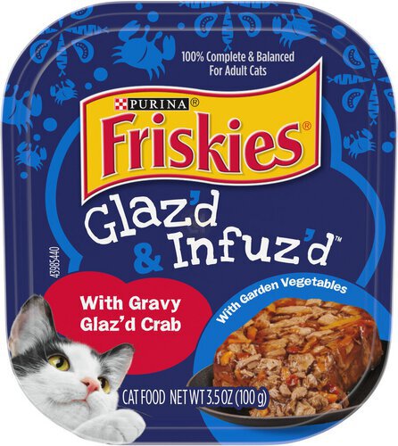 Purina Friskies Wet Cat Food, Glaz’d & Infuz’d With Gravy Glaz’d Crab