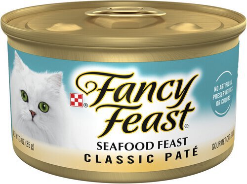 Purina Fancy Feast Seafood Feast Classic Grain Free Wet Cat Food Pate