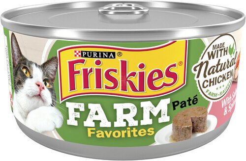 Purina Friskies Wet Cat Food Pate Farm Favorites With Salmon and Spinach