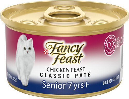 Purina Fancy Feast High Protein Senior Pate Wet Cat Food, Chicken Feast Senior 7+