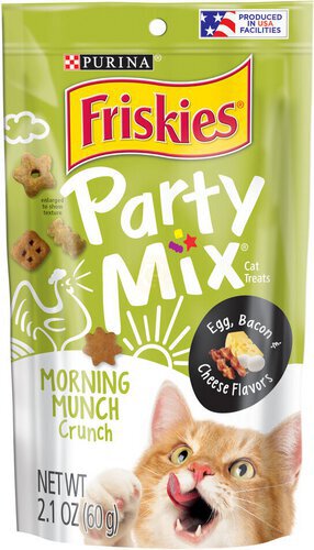 Purina Friskies Made in USA Facilities Cat Treats, Party Mix Crunch Morning Munch