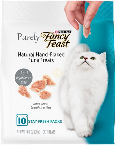 Purina Fancy Feast Natural Cat Treats, Purely Natural Hand-Flaked Tuna