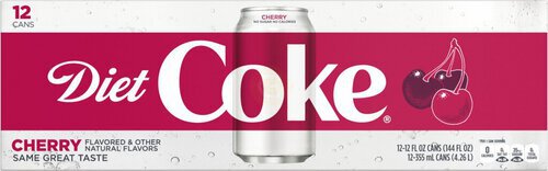 Coca Cola Diet Cherry Can 12 Pack Cans