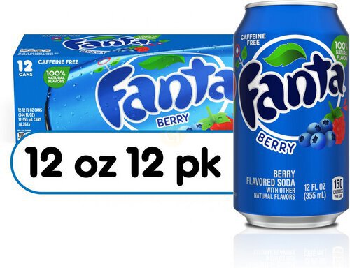 Fanta Berry Flavored Soda Can 12 Pack