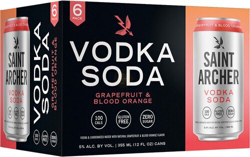 Saint Archer Grapefruit Blood Orange Vodka Soda